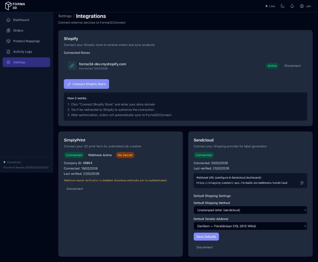 Current Integrations