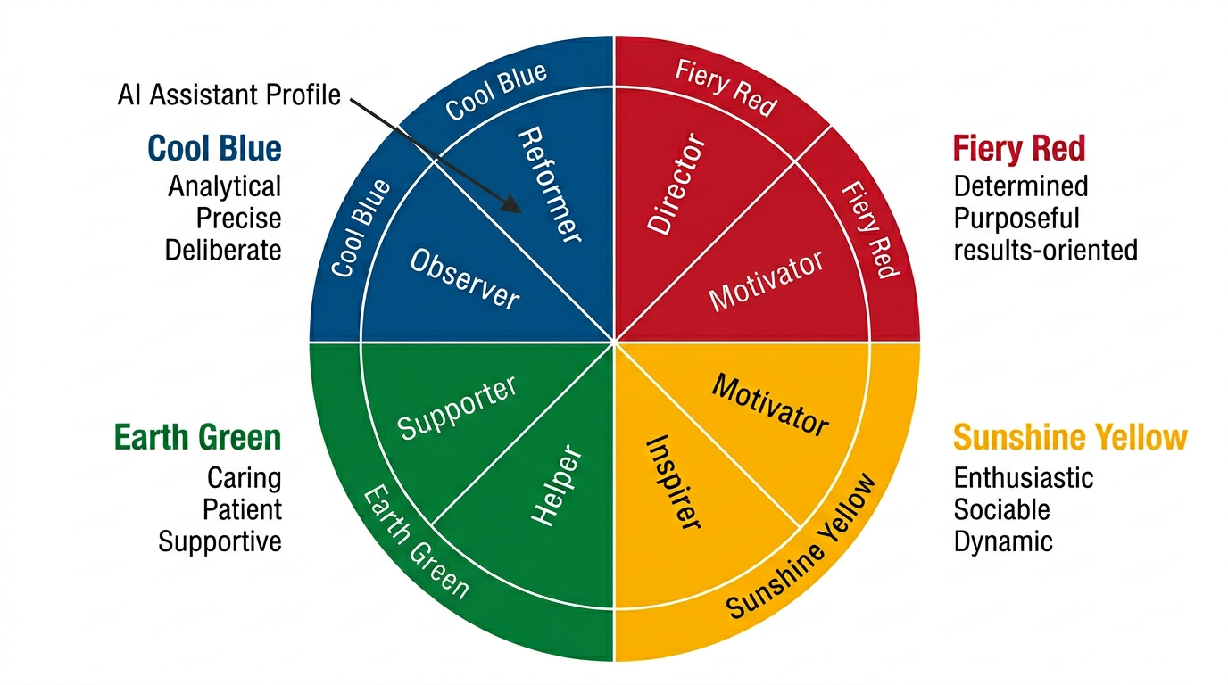 Insights Discovery Wheel — AI Profile Position