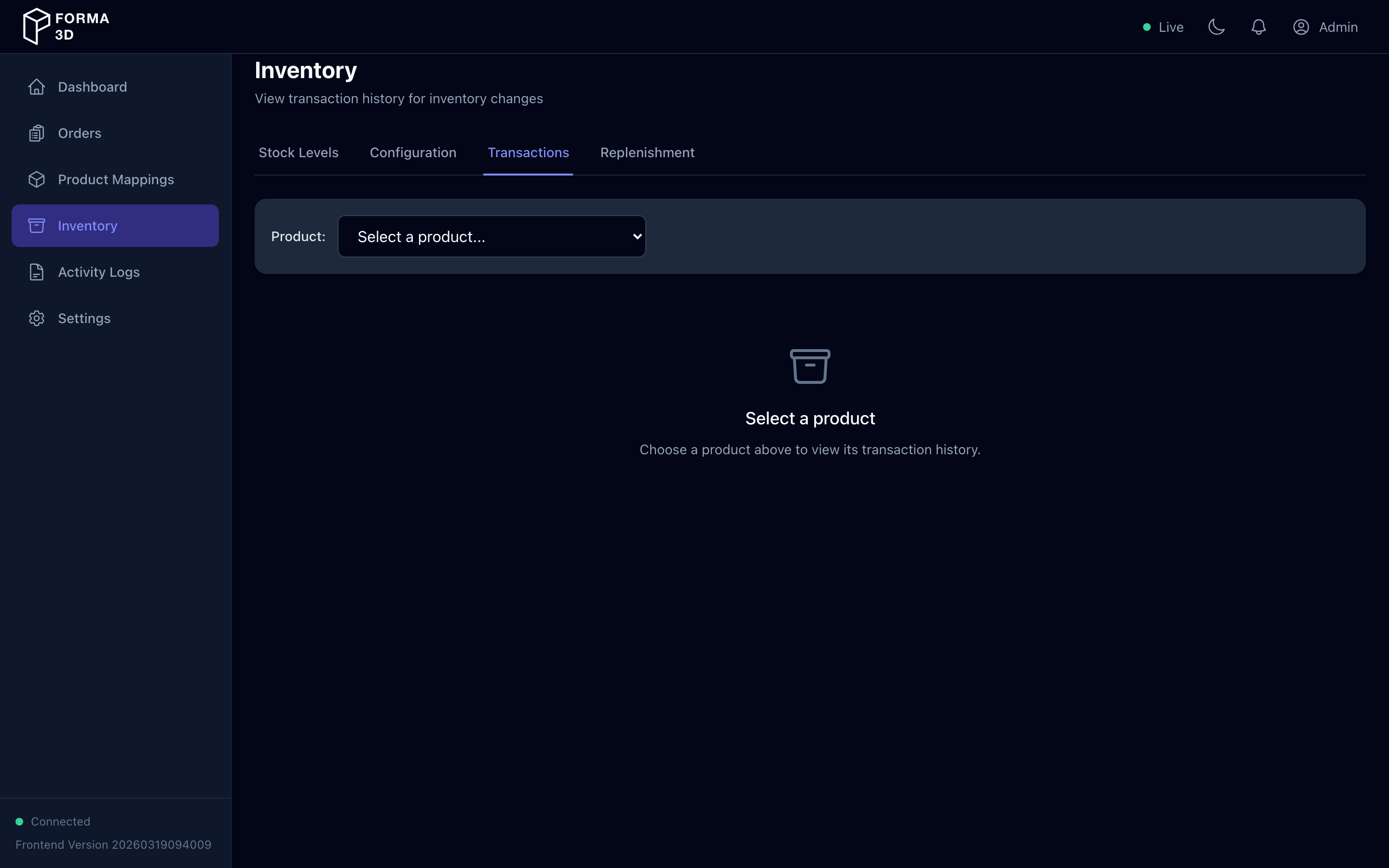 Inventory — Transactions